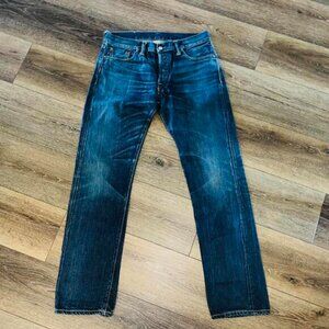 RRL Double RL Men's Low Straight Selvedge 30x30 Still Water Cut #303